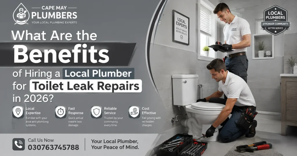 Local plumber providing professional toilet leak repair services in 2026