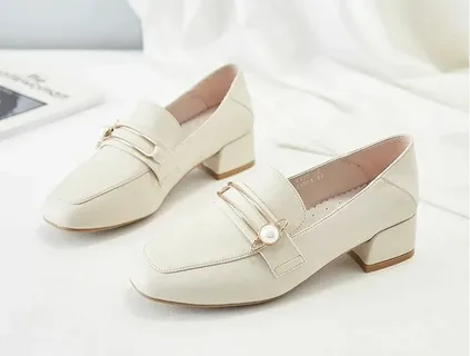 white Stylish Loafer Shoes for Women in Pakistan