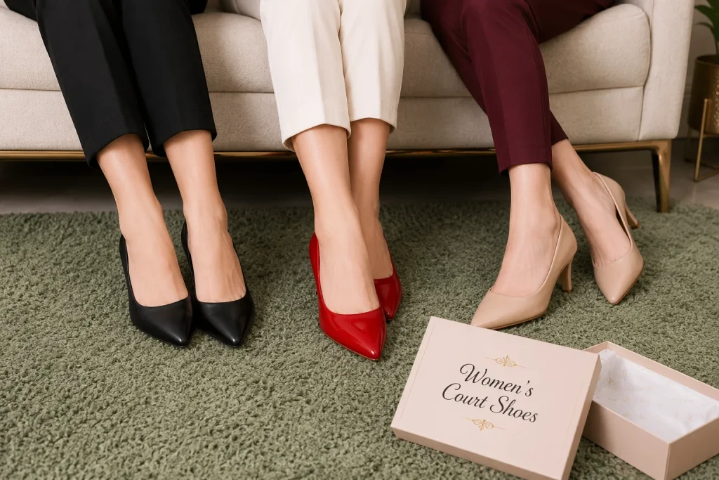 Stylish women court shoes for formal office wear and special occasions