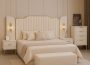 A stylish modern bed set with a comfortable bed frame and elegant bedroom furniture, perfect for a contemporary home.