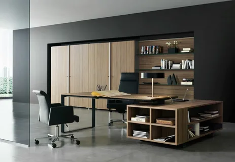 Modern wooden computer table with storage drawers for home and office in Pakistan