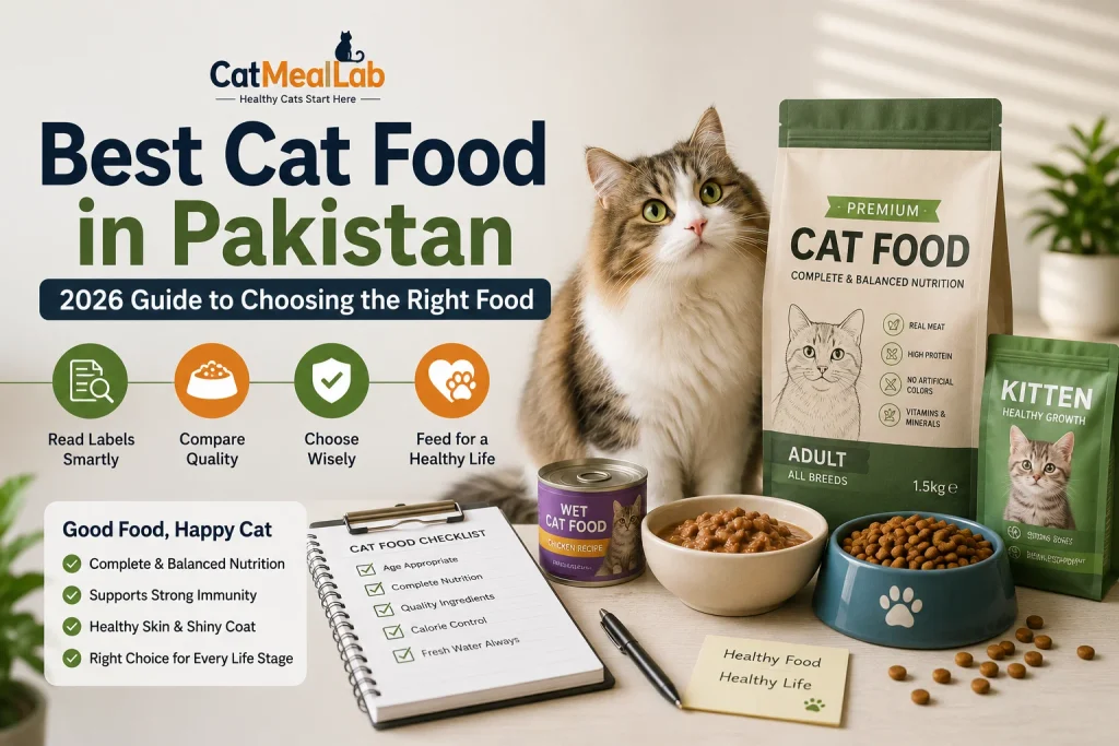 Best cat food in Pakistan 2026 for healthy cats and balanced nutrition