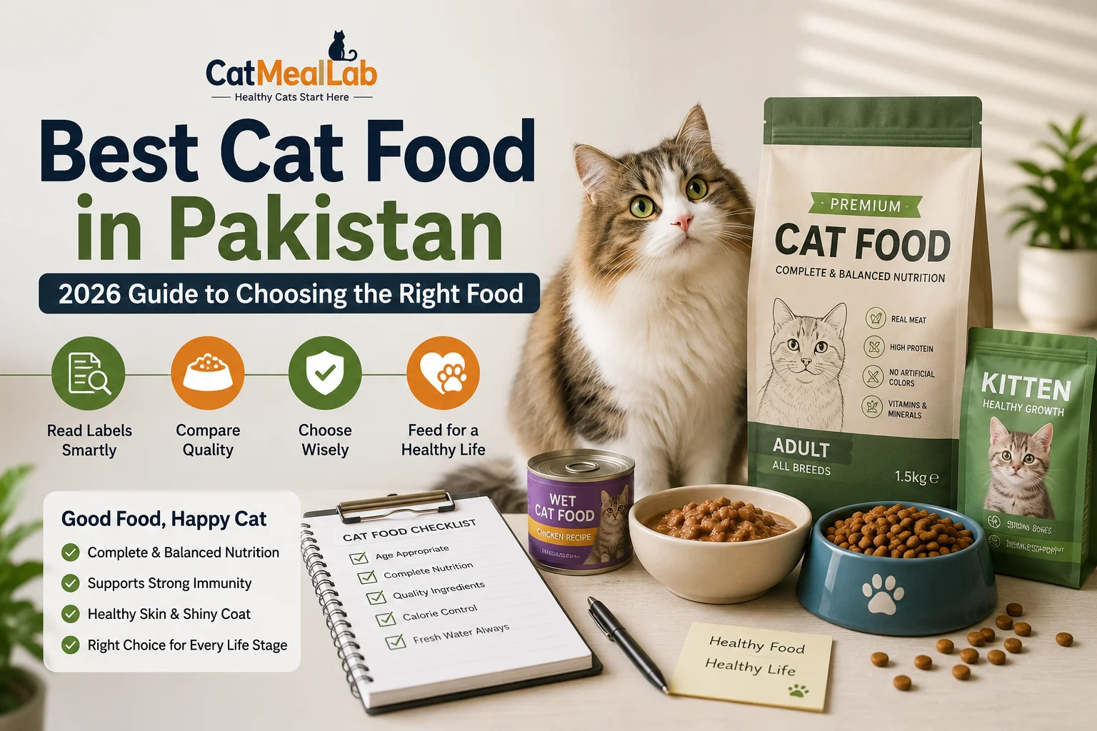 Best cat food in Pakistan 2026 for healthy cats and balanced nutrition