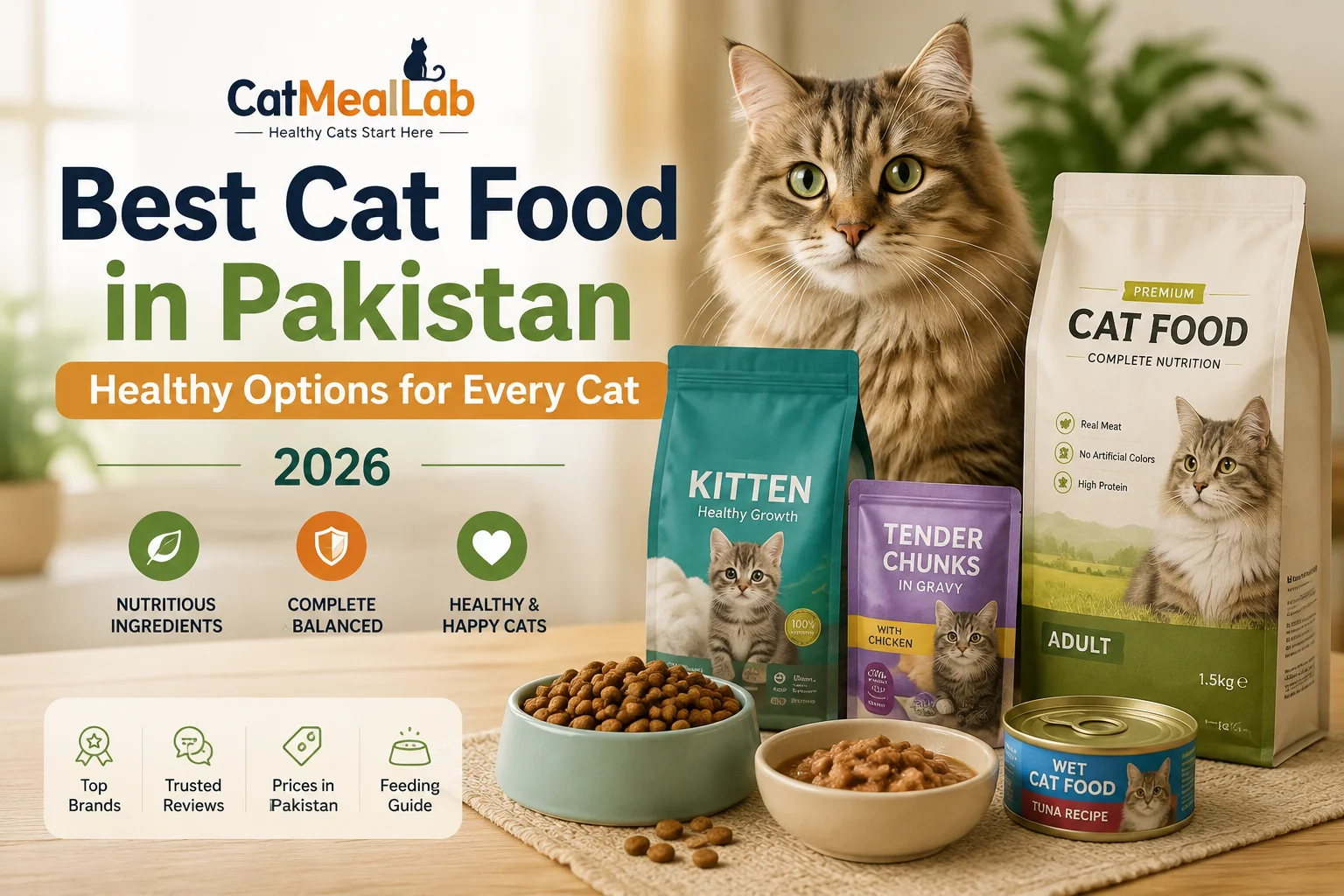 Best cat food in Pakistan for healthy kittens, adult cats and senior cats in 2026