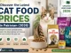 Cat food price in Pakistan 2026 featuring popular cat food brands and healthy cats