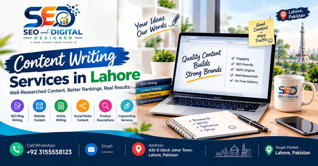 Content Writing Services in Lahore by SEO and Digital Designer