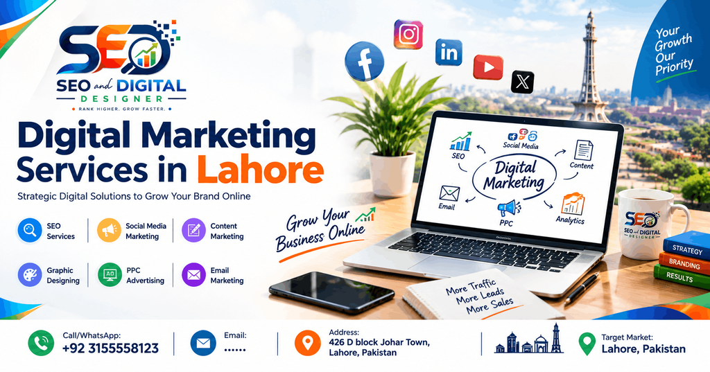 Digital Marketing Services in Lahore by SEO and Digital Designer