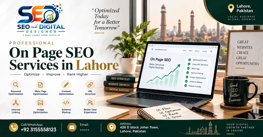 Professional On Page SEO Services in Lahore by SEO and Digital Designer